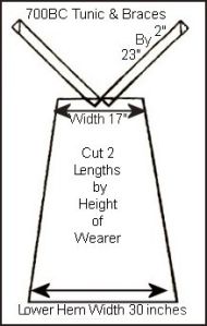 700BC Egyptian Tunic & Braces Free Pattern Guide