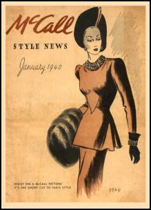 1940-1945 Picture of McCall Magazine Pattern Cover 1940