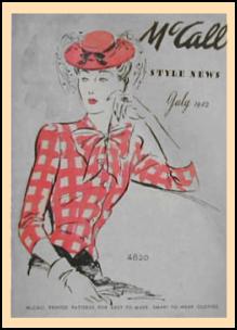1940-1945 Picture of McCall Magazine Pattern Cover 1942