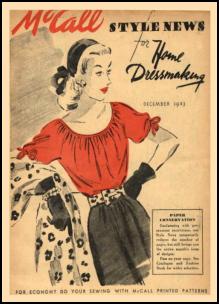 1940-1945 Picture of McCall Magazine Pattern Cover 1943