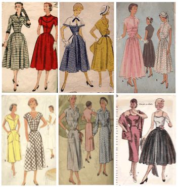 Fashion Dress on Dressmaking Patterns Glamour Fashion Fifties Sewing Pattern History