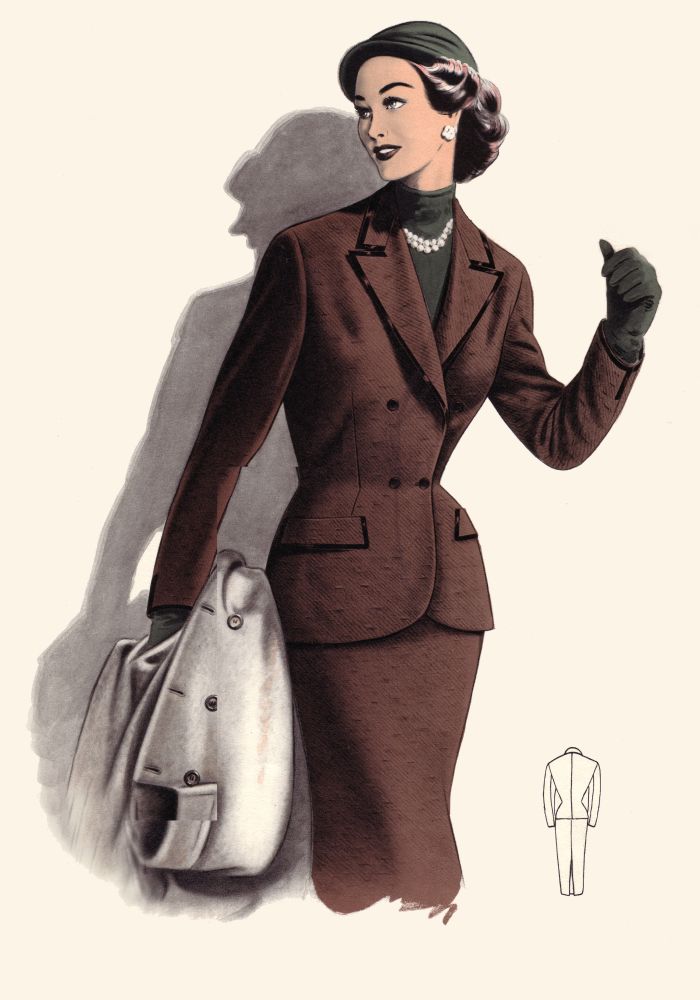 1950s Fashion - Plates Coats & Costume Suits 1955 1950s Fashion - Plates Coats & Costume Suits 1955