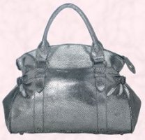  This metallic finish bag is Debenhams Red Herring range silver snake music bag �25.