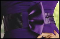 Note the waistline detail which has look of luxury about it with all that even topstitching on thick satin.