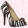 Moda in Pella CARIAH court shoes in black and white print - �85.00