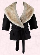 Debenhams Autumn/Winter 2008 Womenswear from Betty Jackson. Black fur collar jacket �85/�132.