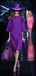 Dior Purple coat, accessories and bag.