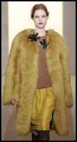 Fashion-era autumn trends 2008  - Marni fur coat in golden yellow.