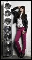 House of Fraser jeans in plum colour.