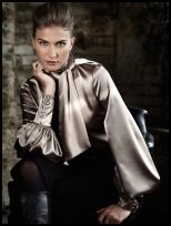 Wallis Autumn/ Winter 2008AW - W:Limited Edition mink satin neck-tie blouse �35/�45.