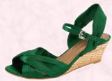 Shoe 25 - Shelly's Spring/Summer 2008 - Green wedge sandal called Brandy - £50 Shellys Shoes.