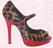 Accessories Shoes 4 - Clat platform animal print shoes with red heel and red platform sole - £70 Faith Footwear.