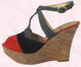 Shoe 3 - Faith Footwear - Style 'Holdin' Wedge in red/black/grey/cork - £55.