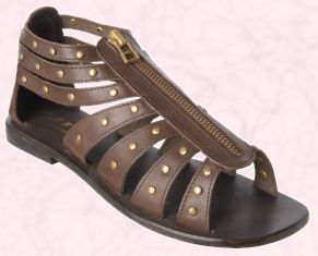 This brown stud Gladiator sandal is from the Spring 2008 Office Ladies Footwear Collection and is called Levictus Zip Sandal