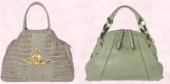 rey House of Fraser handbag by Vivienne Westwood and Coccinelle green dome handbag also from House of Fraser.