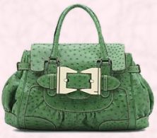 'It handbag' Green ostrich bag £5710.