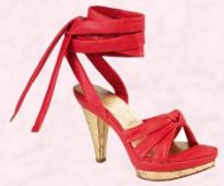 Shoe 6 - Shelly's Joanne red high sandal at £45 from Shelly's Spring/Summer 2008 range.