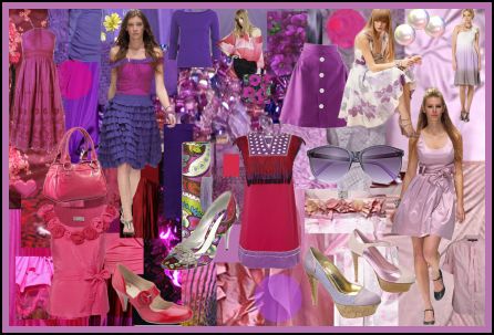 Magenta Purple Mauve Fashion Colour Moodboard