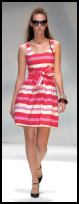 Fashion trend at fashion-era.com - Spotlight by Warehouse SS08 Pink and white stripe 50's dress �75, sunglasses �14/�22, shoes �65/�99