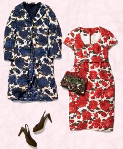 Fashion trend - Flower print coat and dress all from Boden. Coat - Silk linen coat �110, Dress - Silk linen dress �95, Bag - �55, Shoes - �95 