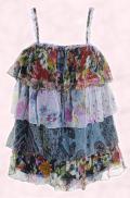 Fashion trends 2008 - Patchwork tiers - Frilly layered top - Debenhams Womenswear Spring/Summer 2008 Red Herring multi colour ruffle cami �22/�34 Spring/Summer 2008 on fashion-era.
