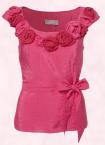 Roses fashion trend 2008. Wallis SS08 Look Book Fuchsia rose corsage blouse £30, €47.