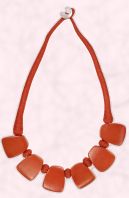 Wallis Jewellery SS08 - Orange resin wrapped collar �12 E20 - Spring Summer 2008 Jewellery at Wallis.