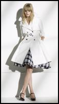 Warehouse Spring Summer 2008 Women's white trench coat trench �90/�140, check dress �35/�55, shoes �65/�99