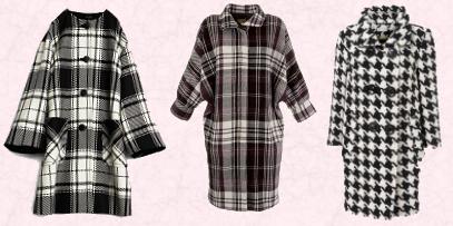 Cocoon Winter Coats 2009-10 - Black and White Checks, Dogtooth & Houndstooth Fabrics 