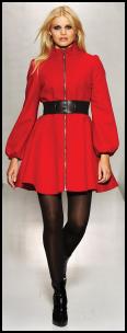 Matalan Be Beau Red Fit and Flare Coat - �50 AW09 Matalan Womenswear.