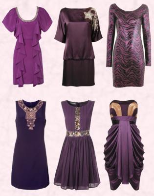 Ruffle Fall Tunic Dress by Oasis. Monsoon Autumn/Winter 2009  Purple 'Originals' Andie Dress £135/€229 Eire.   Dorothy Perkins Plum  Animal Dress. Lower Row - Wallis Autumn Winter 09 Purple-Black  Embellished Shift Dress, £50/€76. Monsoon Fusion Purple Madonna Dress  £55/€93 Eire. Monsoon Purple Originals Sue-Ellen Dress £160/€271 Eire.