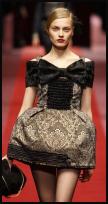 Damask Brocade Catwalk Lampshade Mini-Crin Dress by D&G.