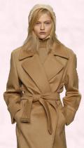 Camel Belted Wrap Coat by Max Mara