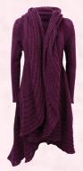 Ribbed Long Line Purple Cardigan - Wallis Collections Autumn 2009.