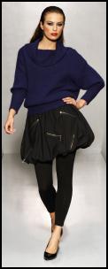  Mohair Yarn Cowl Neck Jumper �14, Zip Bubble Hem Skirt �14, Black Leggings �5 all Matalan AW09 Women Catwalk. 