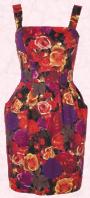 Rose floral dress in reds and purple by NEXT DIRECTORY Autumn Winter 2009/10 collection.