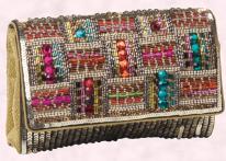 Accessorize Sequin/Bead Clutch Evening Bag