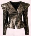 Miss Selfridge Autumn/Winter 2009-2010 - Gold/bronze structured shouldered jacket with diagonal zip - �110.