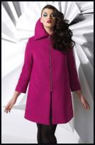 Evans Hot Pink Sleek Zip Coat in Plus Sizes - �65 - Evans Autumn Winter 2009
