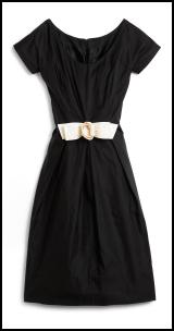 Hobbs Spring Summer 2009 Iliana short sleeved black dress, ivory white bow - �179.