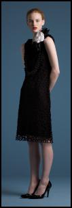Hobbs Kyra, black embroidered dress-�169, Gemma white flower corsage - �59, Dandy court shoe �149 - all items Hobbs Spring Summer 2009 Campaign.