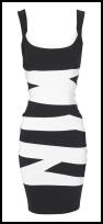 Jane Norman body con Zebra black and white dress.