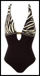 Matalan Swimwear - Contrast animal Zebra top black and white swimsuit �10 - Matalan SS09 Women