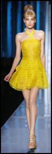 Obama Yellow - This gorgeous cocktail dress was shown at Dior's fashion show for spring 2009.