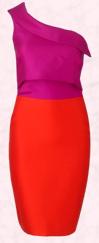Fashion-era.com - Bold Brights asymmetric Sinah Stanic designer dress available at Harvey Nichols.