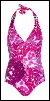 Fuchsia Pink flower print halter neck swimsuit £38 Linea Womenswear & Accessories Spring Summer 2009 at House of Fraser.