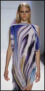 Fashion -trend -  Michael Angel dress in a wet-on wet watercolour material