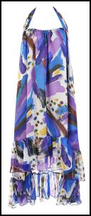 Multicoloured blue mix halter-neck maxi dress £29.99 Spring Summer 09 Dresses TK Maxx 