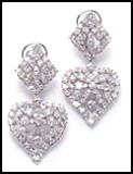  Jewels of Ocean - Heart diamond earrings - Sangu Blu