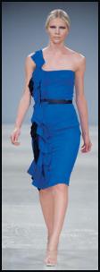 Aquascutum one-shoulder blue dress 